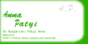 anna patyi business card